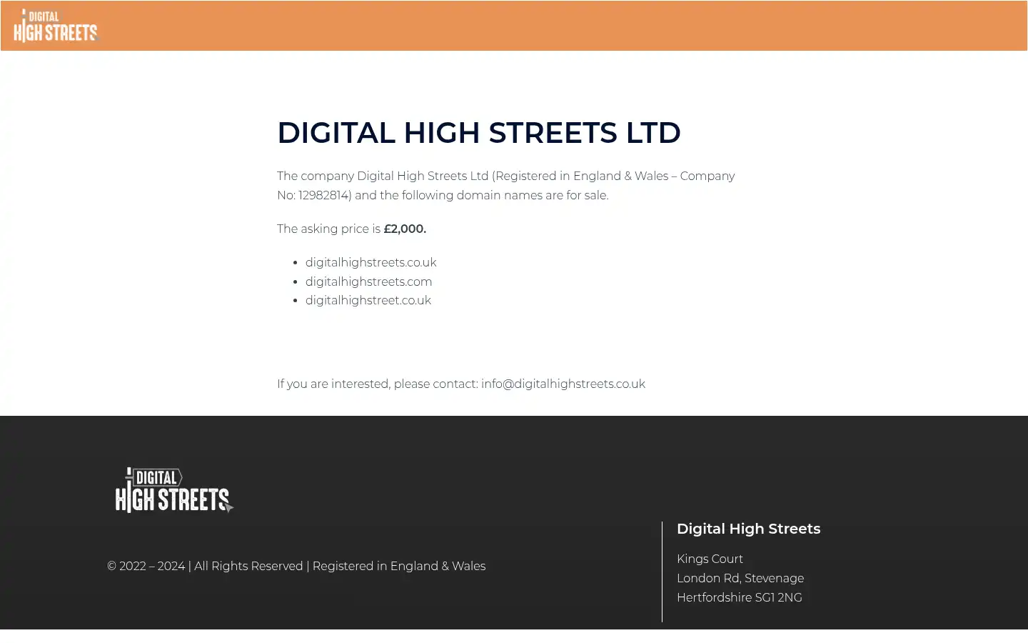 Screenshot of digitalhighstreet.co.uk