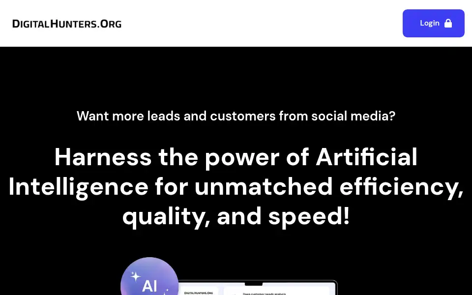 Screenshot of digitalhunters.org