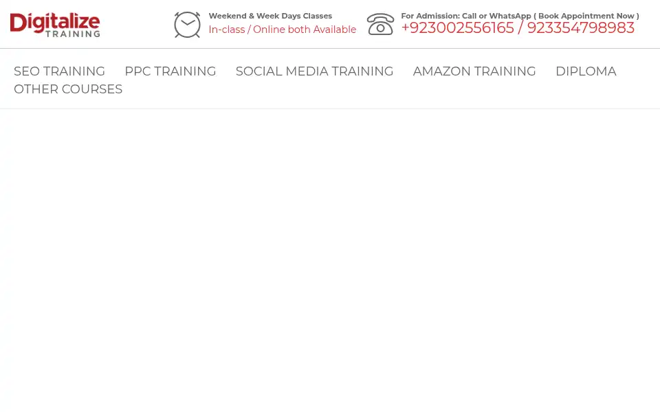 Screenshot of digitalizetraining.com