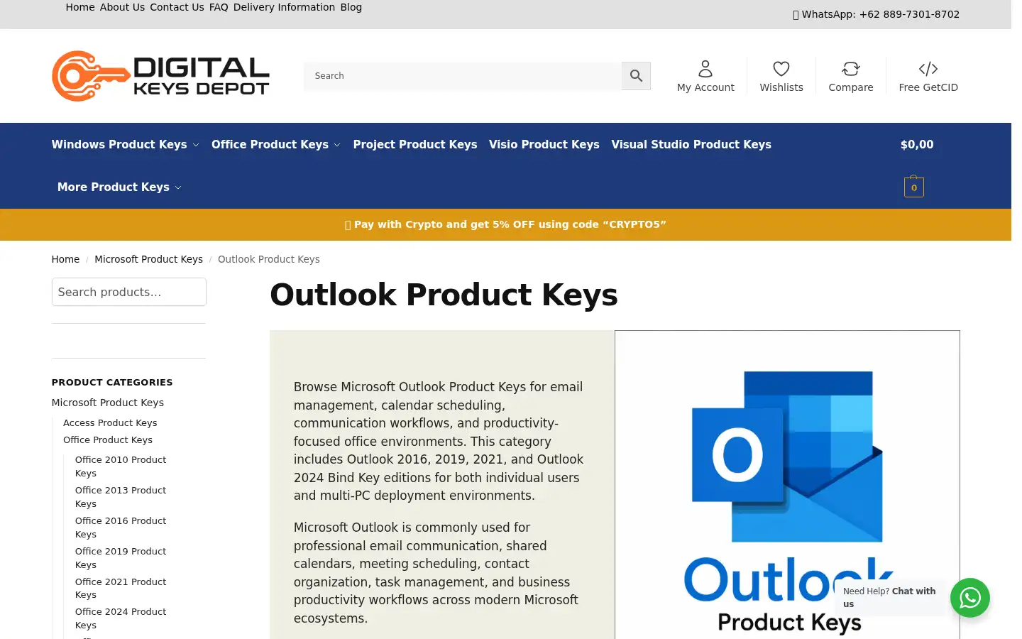 Screenshot of digitalkeysdepot.com