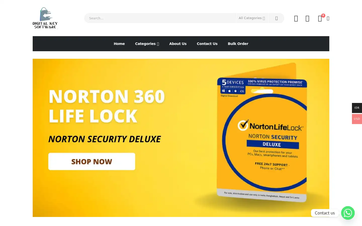 Screenshot of digitalkeysoftware.com