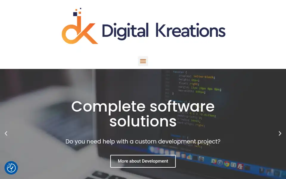 Screenshot of digitalkreations.co.uk