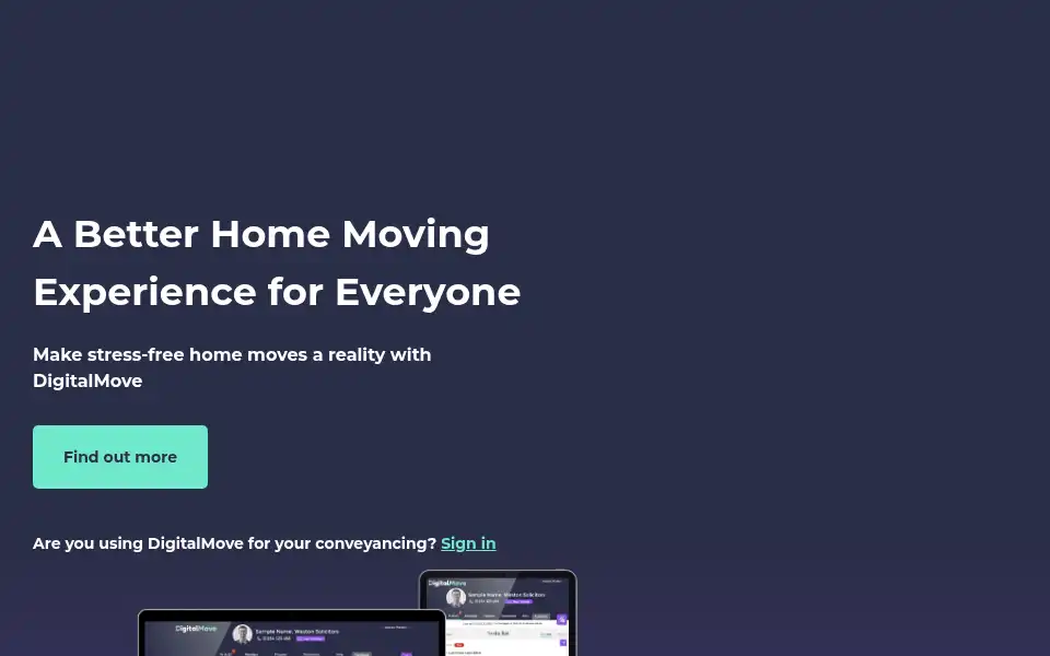 Screenshot of digitalmove.co.uk