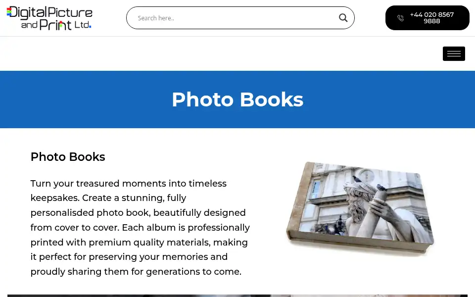 Screenshot of digitalpictureandprint.co.uk