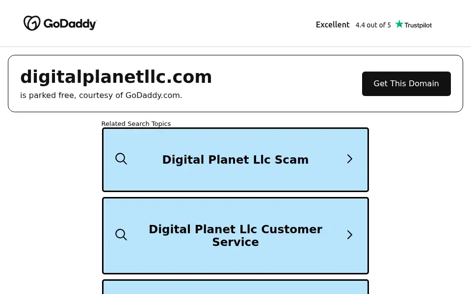Screenshot of digitalplanetllc.com