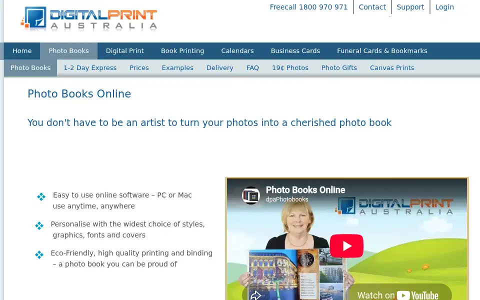 Screenshot of digitalprintaustralia.com