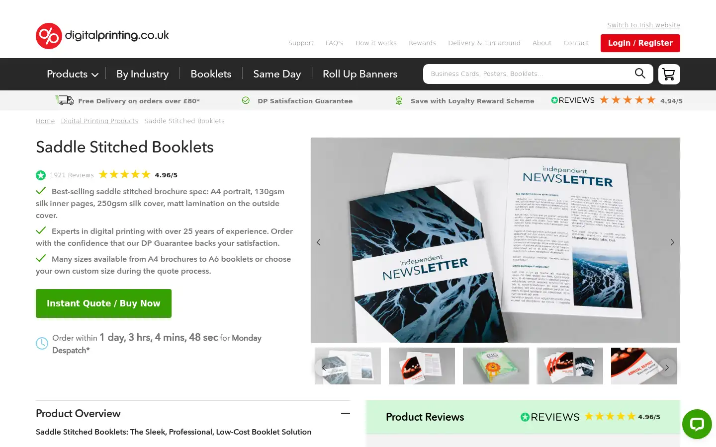 Screenshot of digitalprinting.co.uk