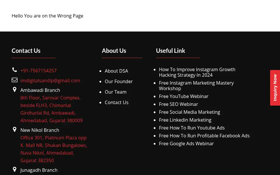 Screenshot of digitalsandipacademy.com