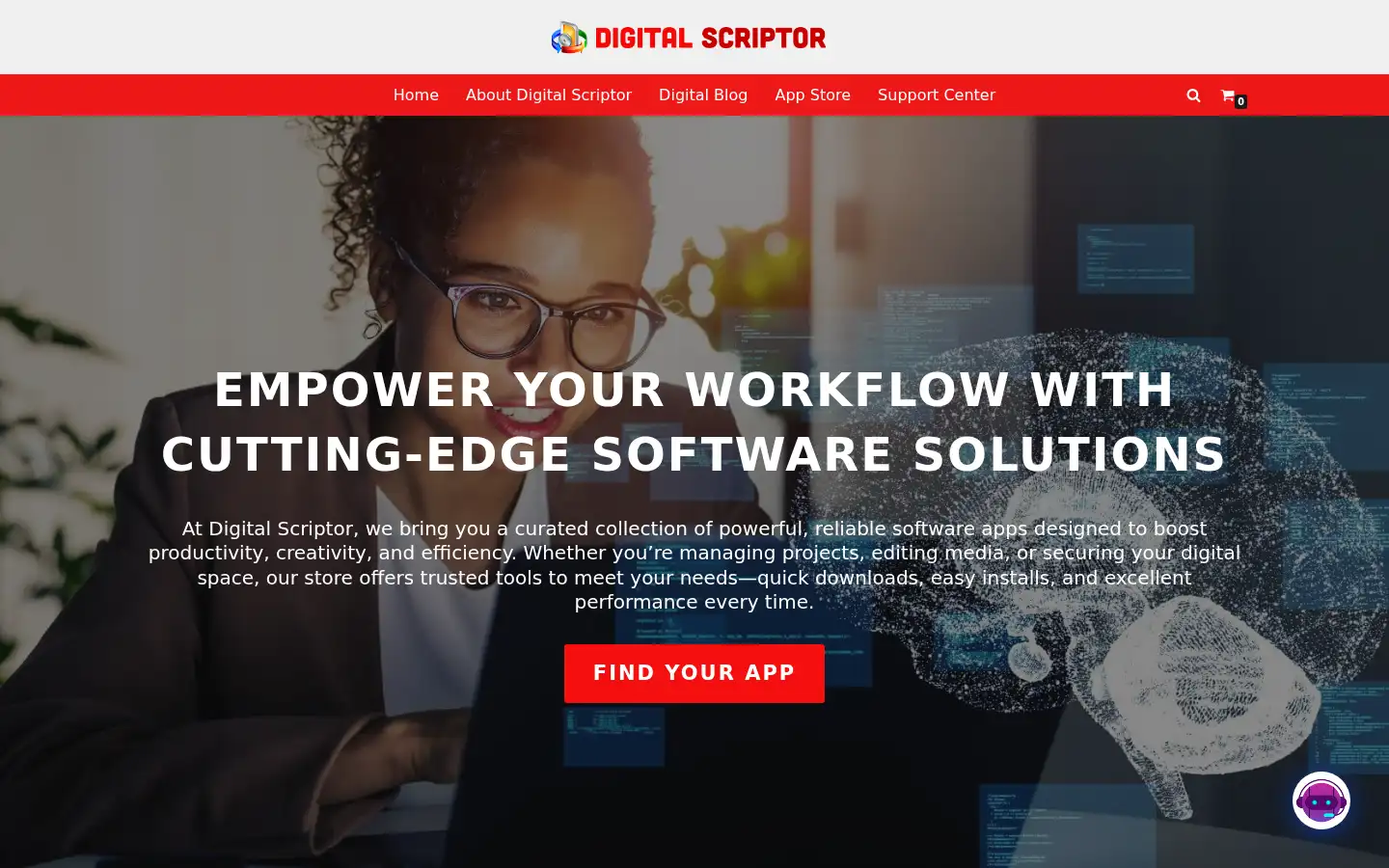 Screenshot of digitalscriptor.com