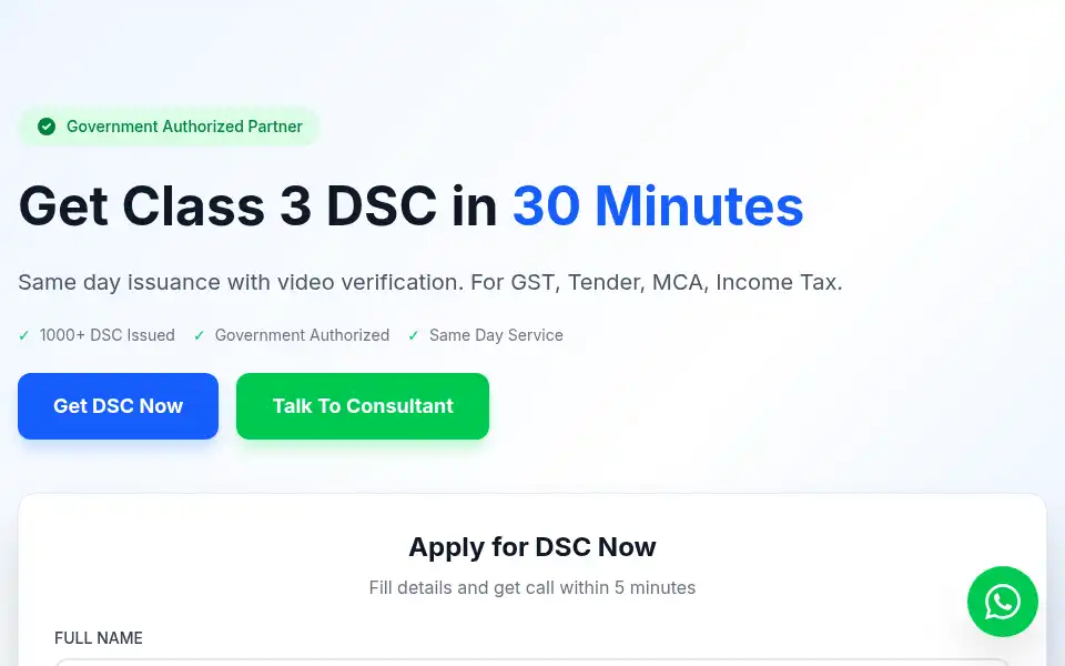 Screenshot of digitalsignatory.com