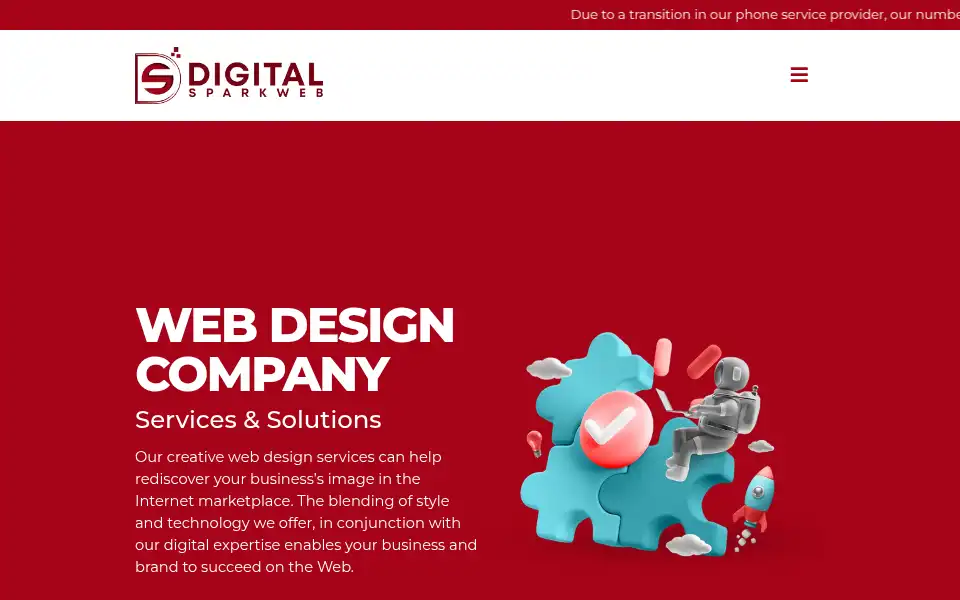 Screenshot of digitalsparkweb.com