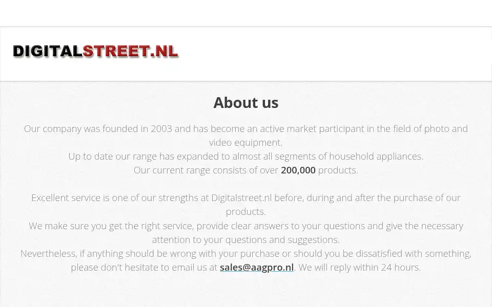 Screenshot of digitalstreet.nl
