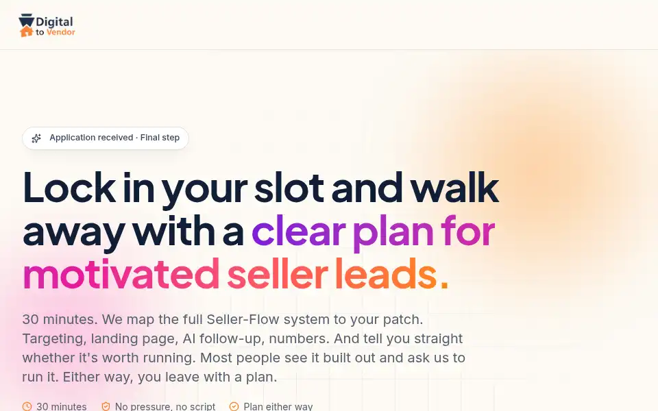 Screenshot of digitaltovendor.com