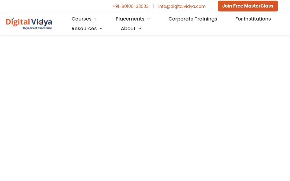 Screenshot of digitalvidya.com