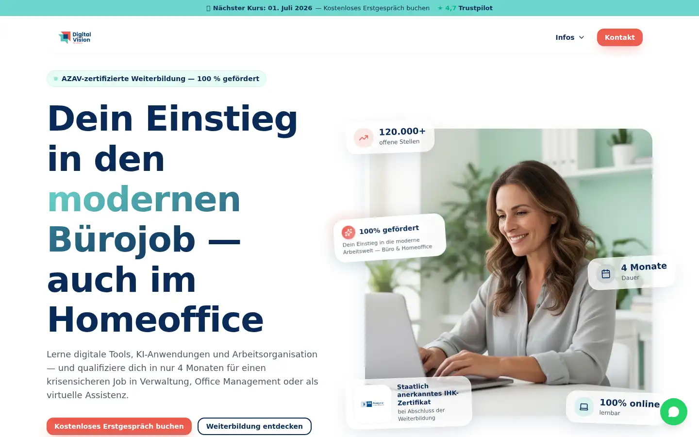 Screenshot of digitalvision-academy.de