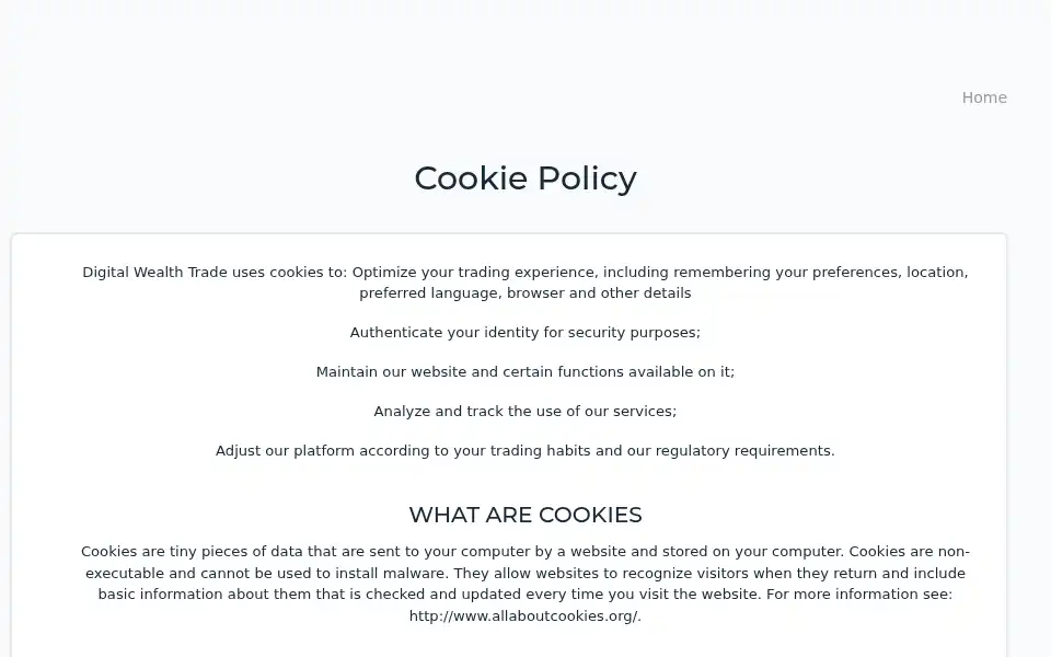 Screenshot of digitalwealthtrade.com