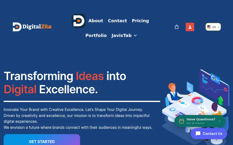 Screenshot of digitalzila.com