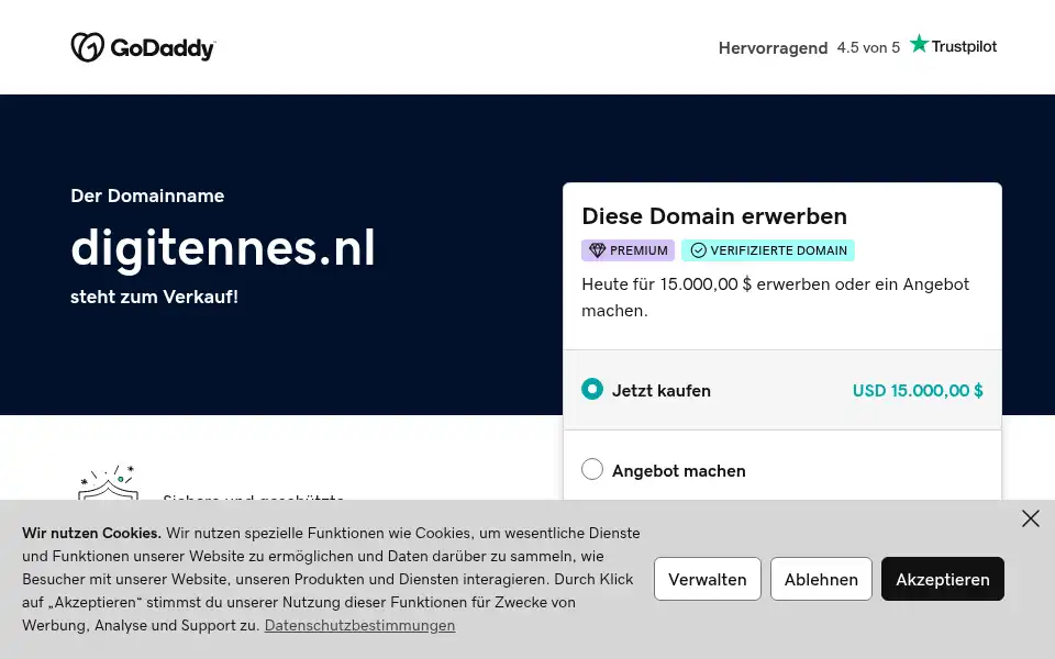Screenshot of digitennes.nl