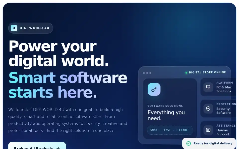 Screenshot of digiworld4u.com