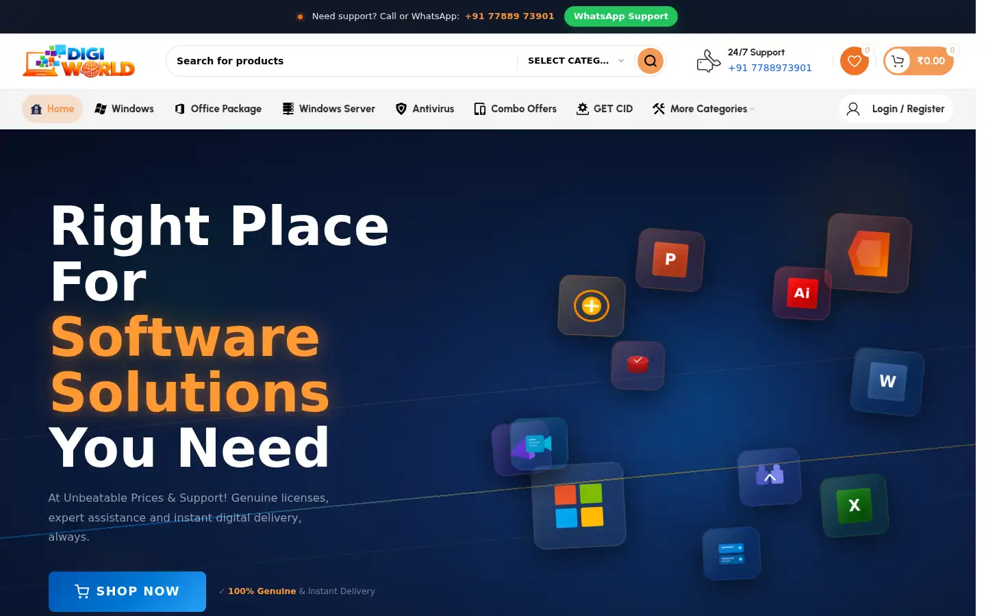 Screenshot of digiworld4u.in