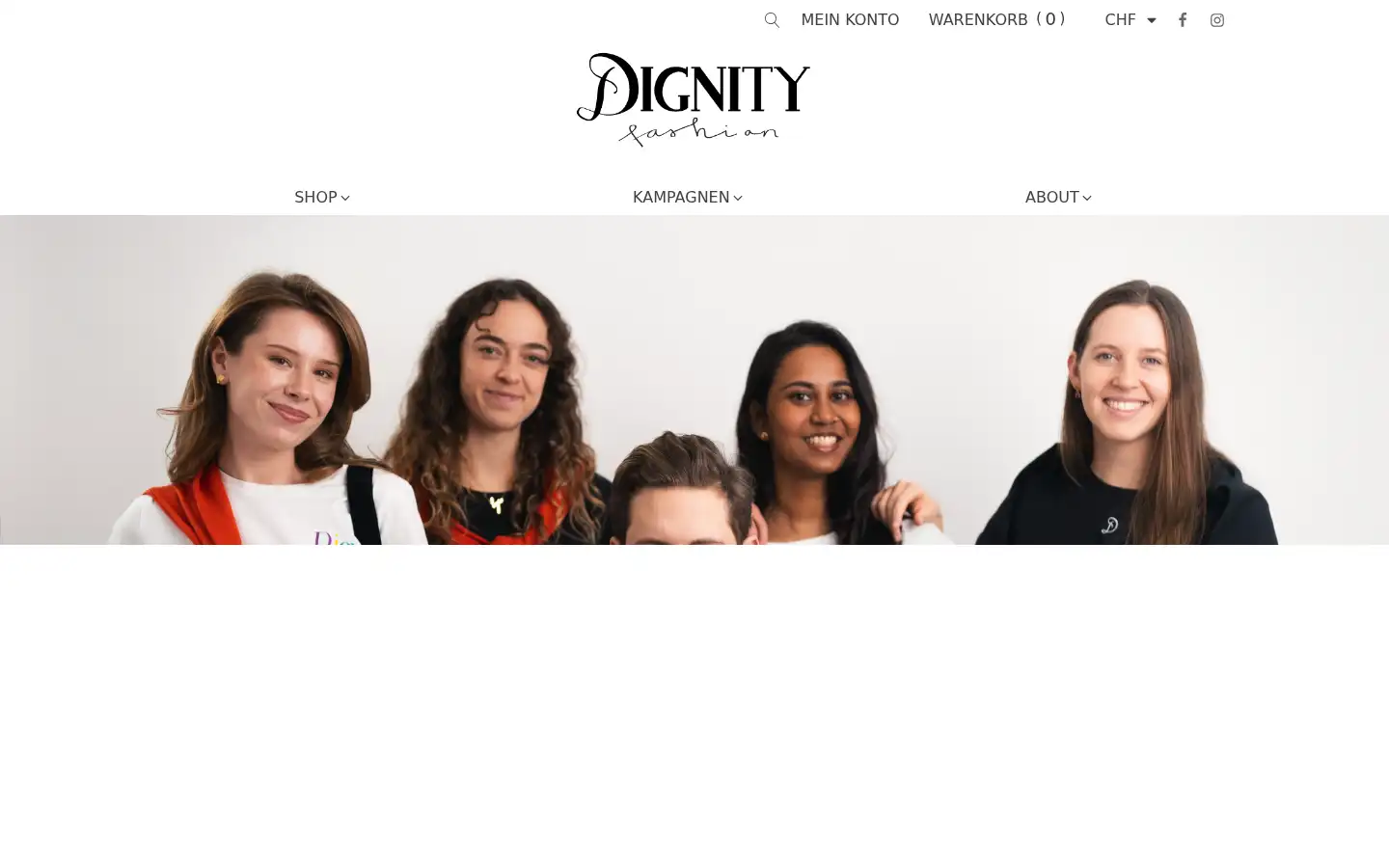 Screenshot of dignityfashion.ch