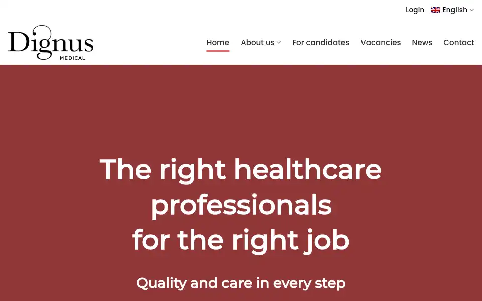 Screenshot of dignusmedical.com