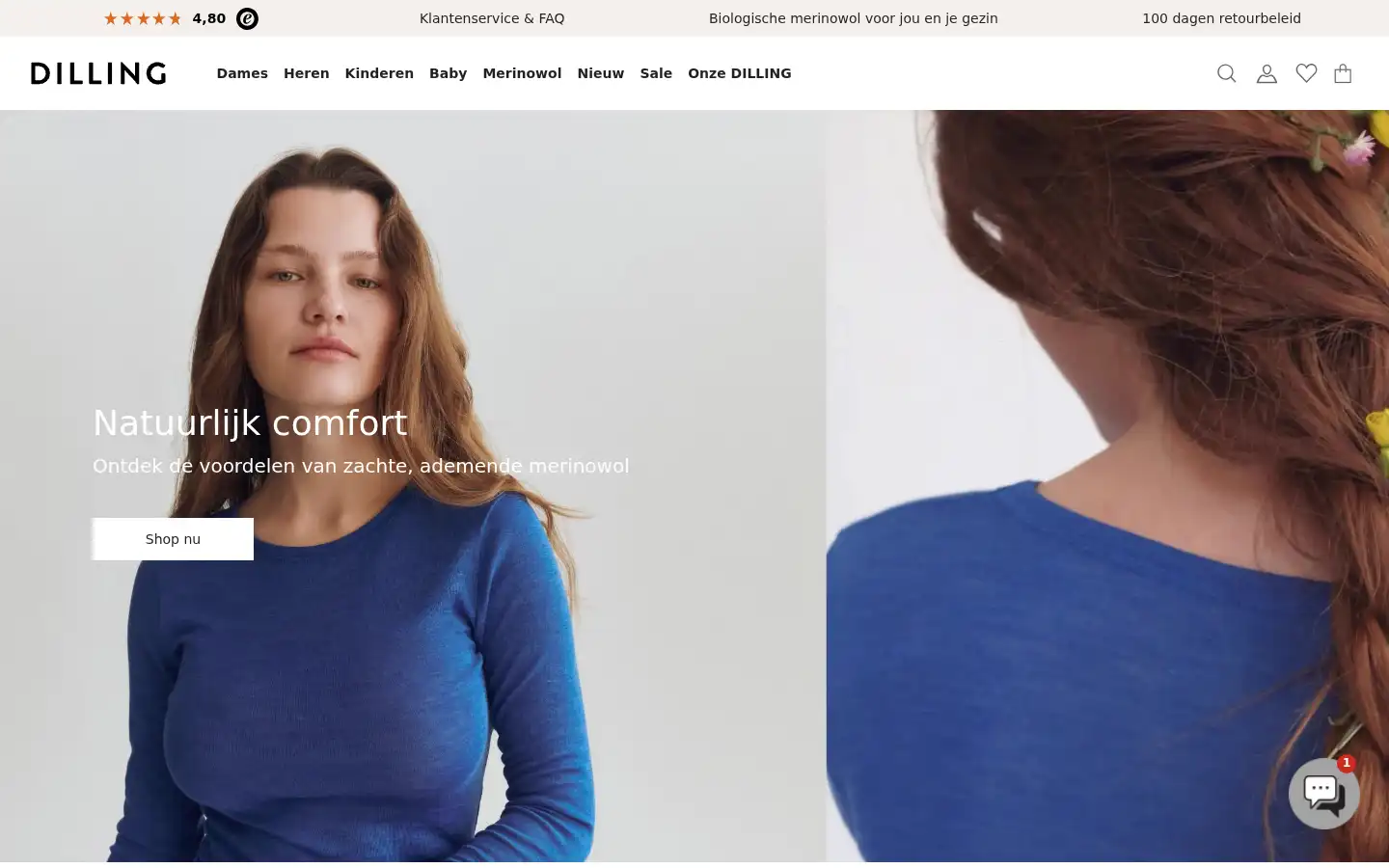 Screenshot of dilling.nl