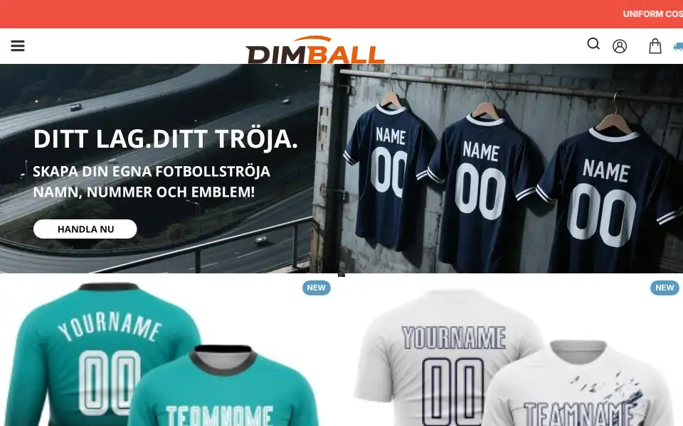 Screenshot of dimball.com