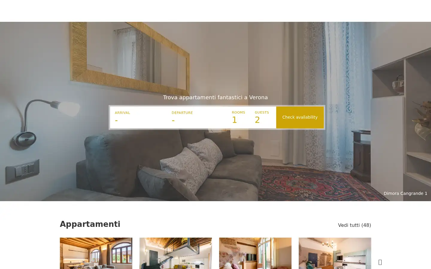 Screenshot of dimoreverona.com