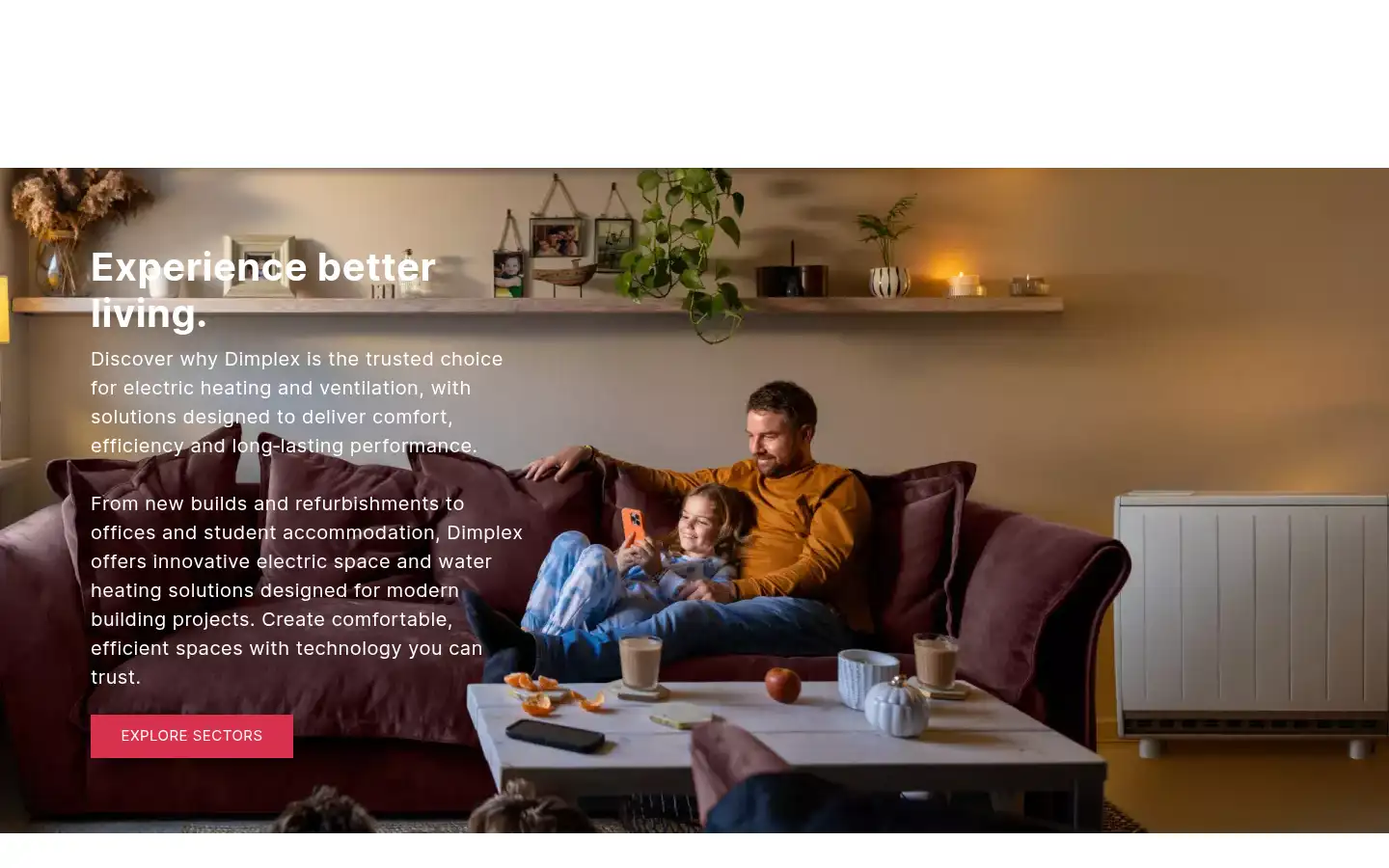 Screenshot of dimplex.co.uk