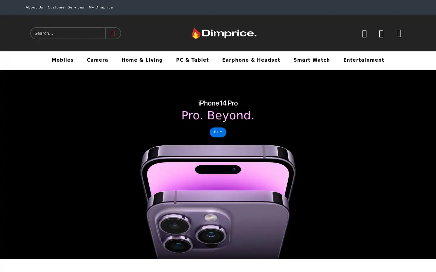 Screenshot of dimprice.co.uk