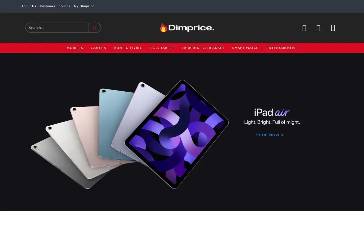 Screenshot of dimprice.com