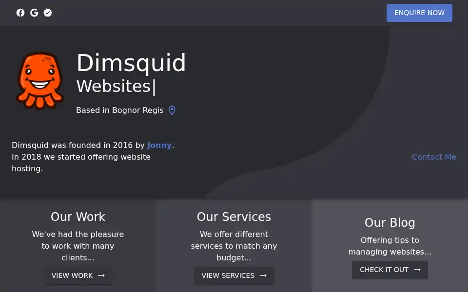Screenshot of dimsquid.com