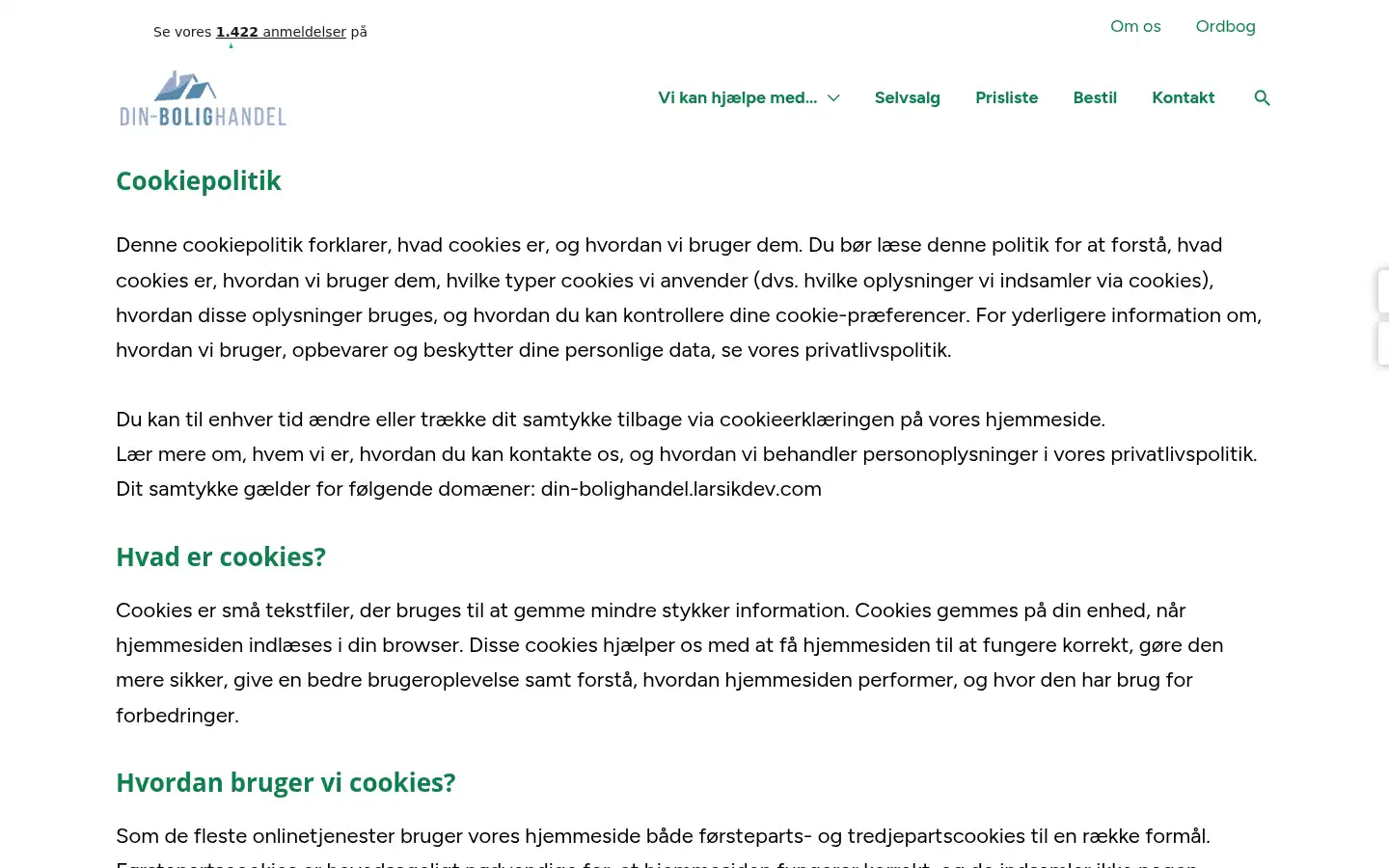 Screenshot of din-bolighandel.dk