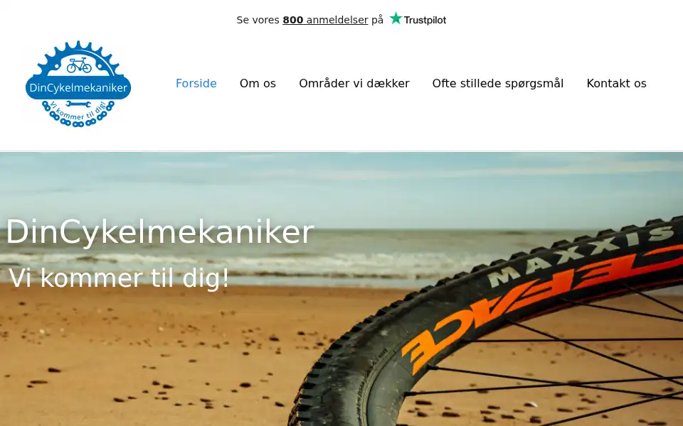 Screenshot of dincykelmekaniker.dk