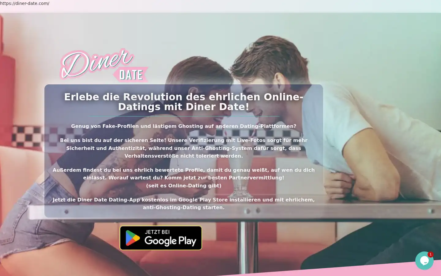 Screenshot of diner-date.com