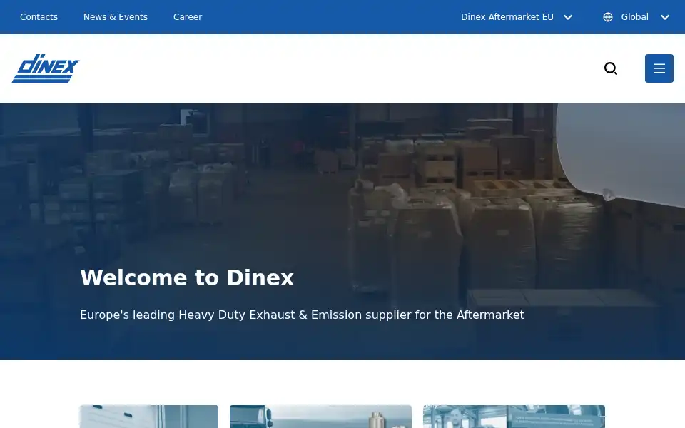 Screenshot of dinex.eu