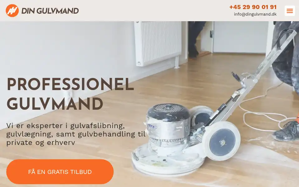 Screenshot of dingulvservice.dk