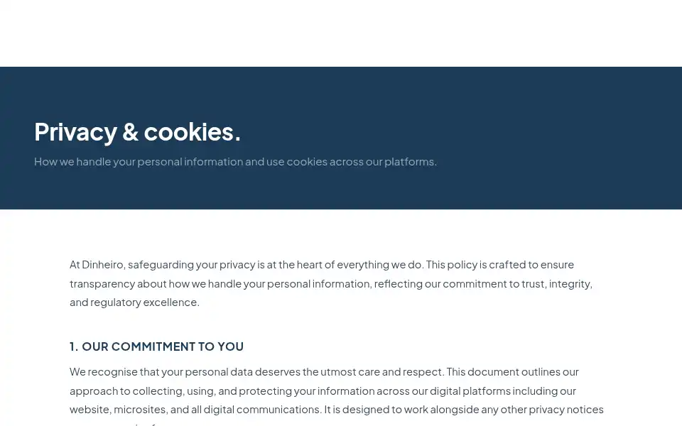 Screenshot of dinheirogroup.com