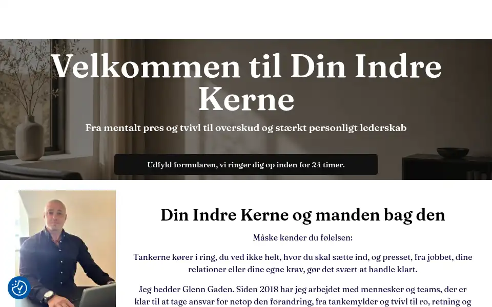 Screenshot of dinindrekerne.dk