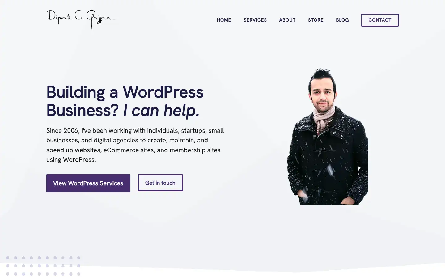 Screenshot of dipakgajjar.com