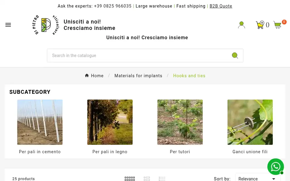 Screenshot of dipietroviticoltura.it