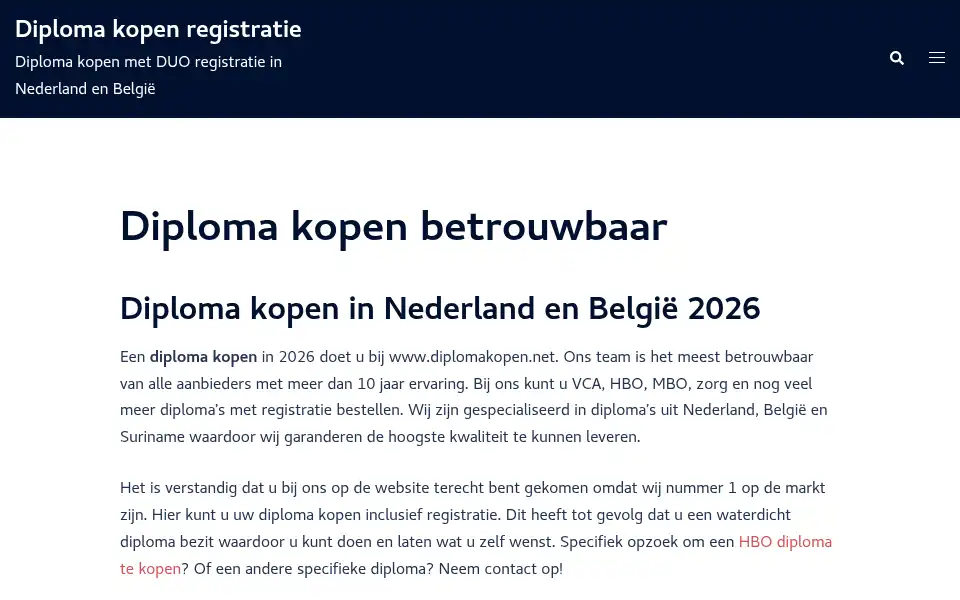 Screenshot of diplomakopen.net
