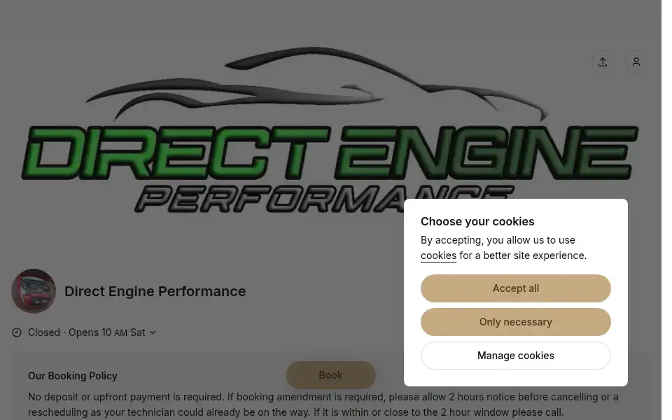 Screenshot of directengineperformance.co.uk