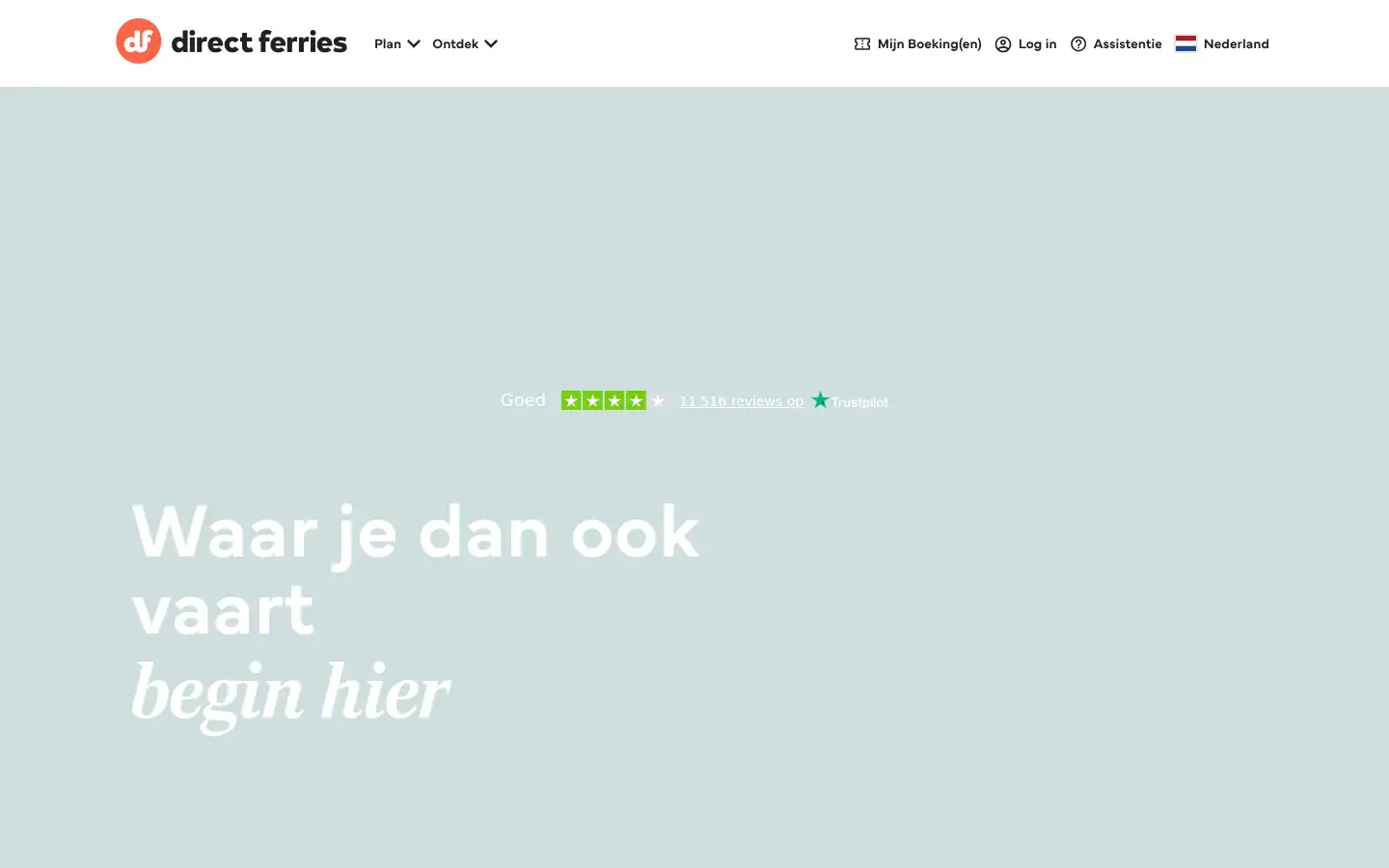 Screenshot of directferries.nl