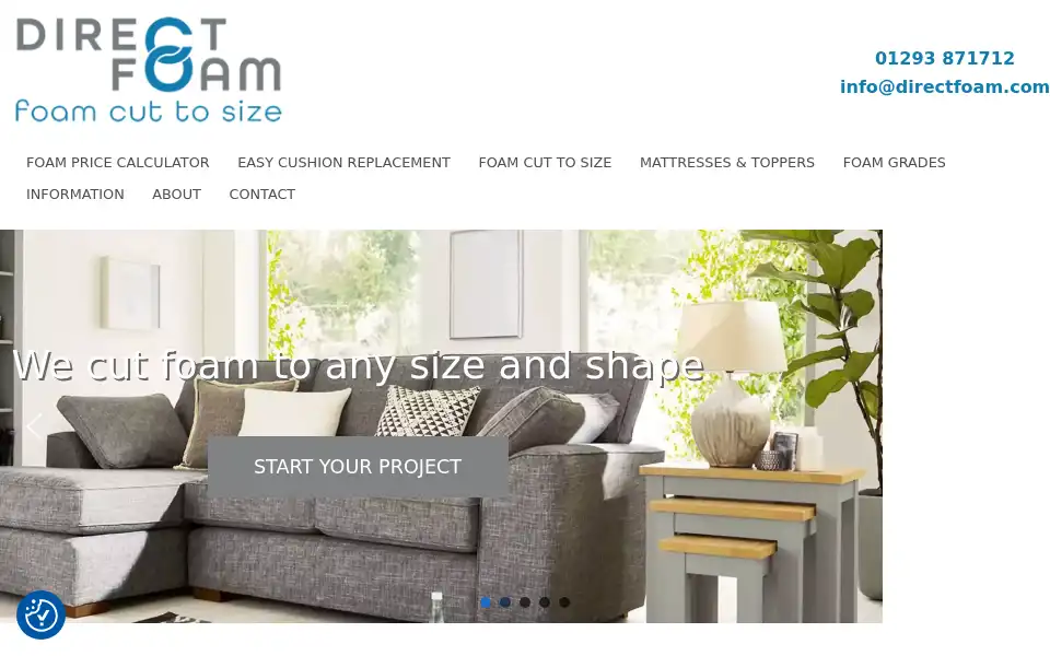 Screenshot of directfoam.com
