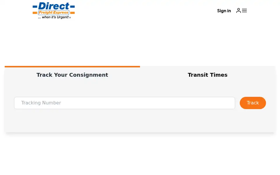 Screenshot of directfreight.com.au
