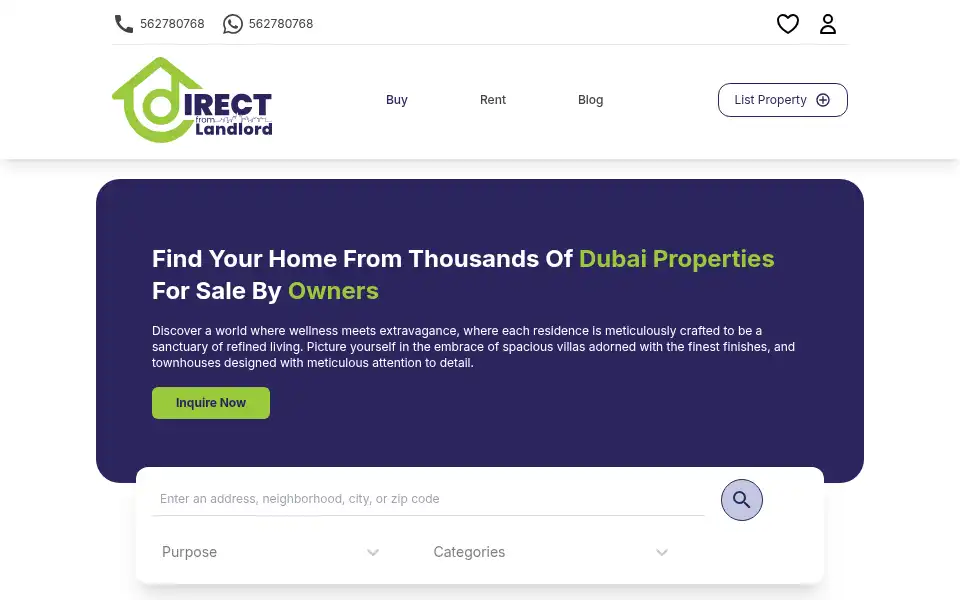 Screenshot of directfromlandlord.ae