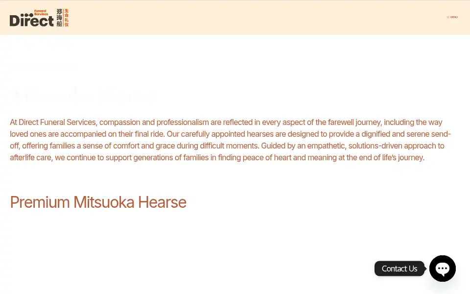 Screenshot of directfuneral.com.sg