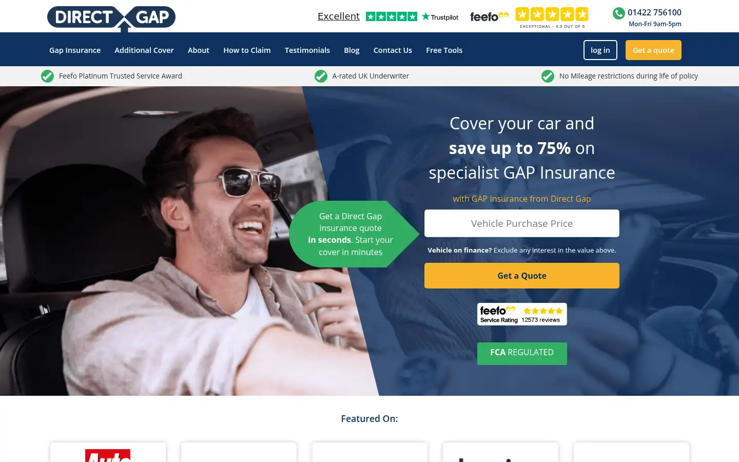 Screenshot of directgap.co.uk